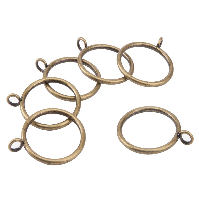30 PCS Bronze Curtain Rings, 1.5 Inch Curtain Rings Metal