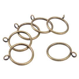 30 PCS Bronze Curtain Rings, 1.5 Inch Curtain Rings Metal Drapery Ring for Curtain Rods