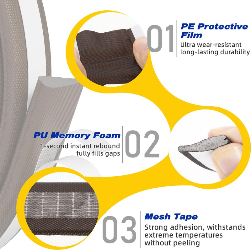 Weather Stripping Door Seal Strip for Door Frame,Window Insulation for