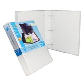 UniKeep 3 Ring View Binder - Binder Case is Fully Enclosed - Available in White, Clear, or Black and in Various Spine Widths (Pack of 3, Clear, 1.5 Inch)
