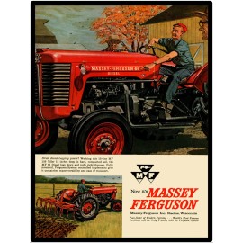 Massey Ferguson 65 Diesel Tractor Vintage Look  9” x 12”  Repro Aluminum Sign