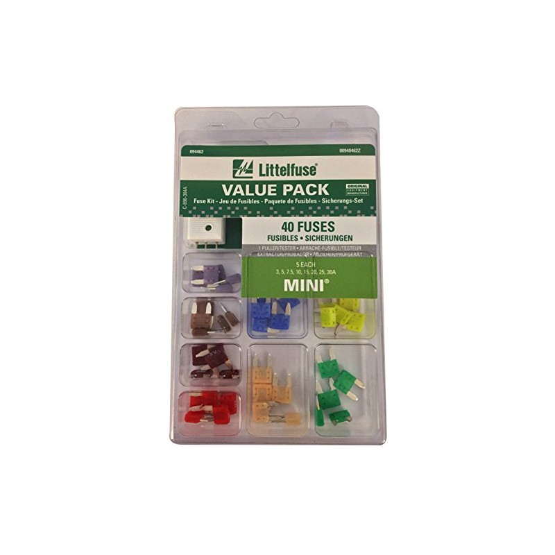 Littelfuse 00940462Z Mini Fusible Surtido - 40 Piezas