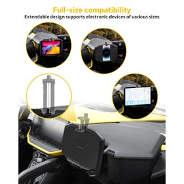 Electronic Device Tablet Holders for Can Am Maverick R 2024-2025 Accessories, Tablet Mounts Adjustable GPS Phone Holder with Storage Box Replace #715007176