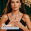 JAKAWIN Bridal Wedding Jewelry Set Rhinestone Prom Necklace Earring Set