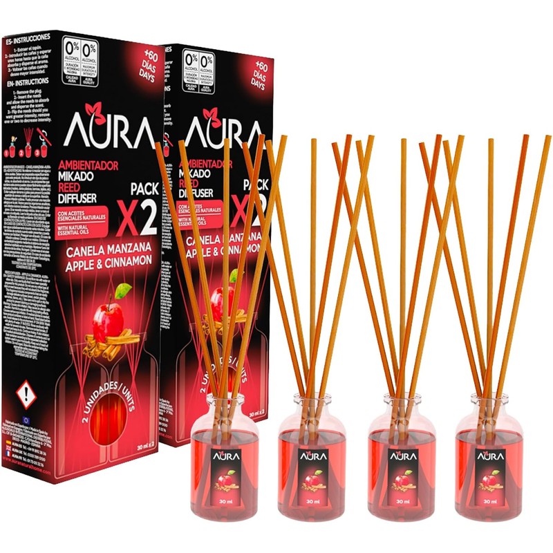 Aura Mikado 4Pack Sandalo y Cedro 30ml