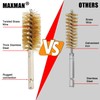 MAXMAN Bore Brush Set, 8pcs Brass Wire Brush for Drill,
