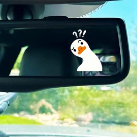Set 3Pcs Silly Goose On Board Rearview Mirror Decal Silly Goose Peeker, Funny, Meme Stickers, Water Bottle Window Decal, Vinyl Waterproof 2 Inches Stickers for Mom Dad Friend