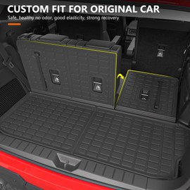 powoq 7&8 Seats Cargo Liner Compatible with 2019-2025 Subaru Ascent Trunk Mat TPE 3rd Backrest Mat Replacement for 2019-2025 Subaru Ascent Accessories (7&8 Seats Trunk Mat+3rd Row Backrest Mat)
