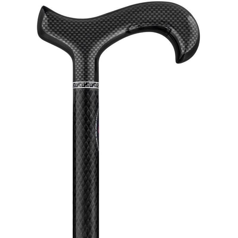 Mesh Carbon Black Folding Adjustable Walking Cane
