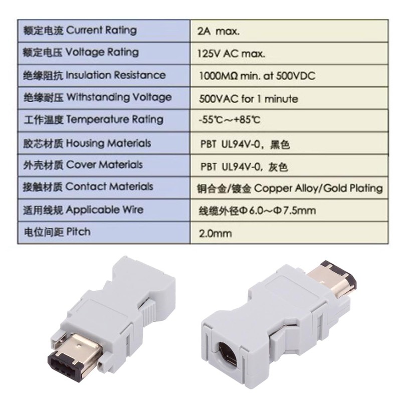 chenyang Firewire IEEE 1394 SM 6-Pin 55100-0670 Encoder Servo CN3