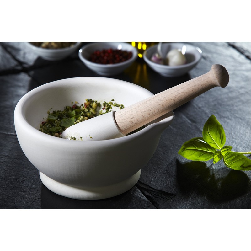 Milton Brook Unglazed Mortar and Pestle 4-1/2-Inch Diameter