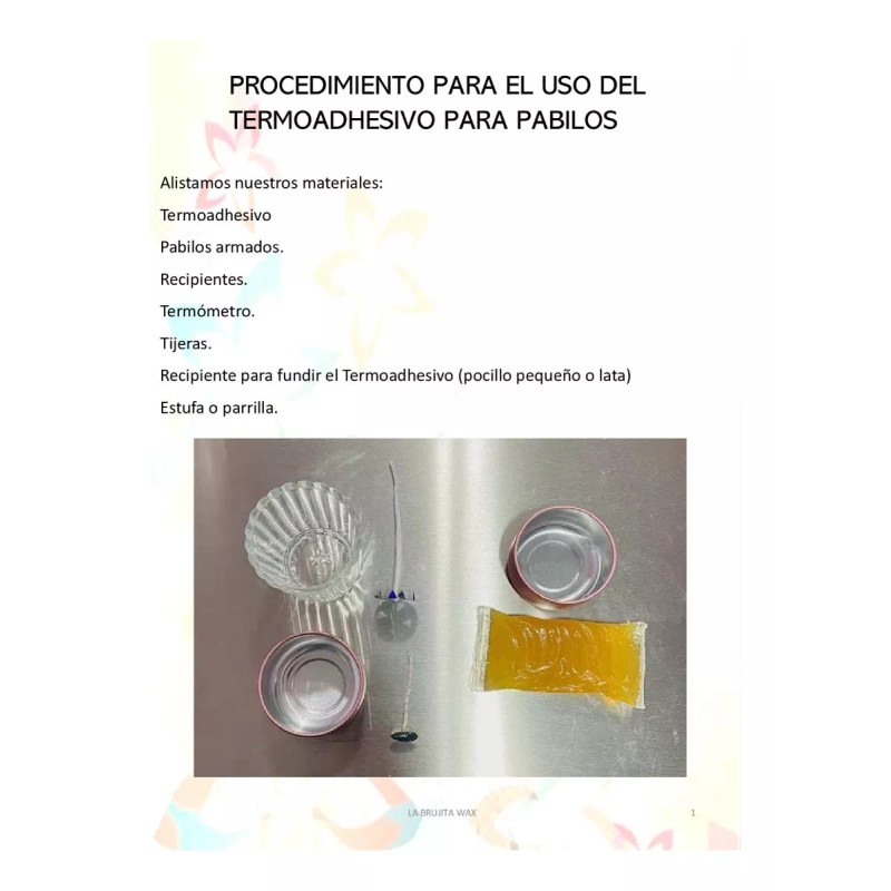 La Brujita Wax Termoadhesivo Para Pabilos 3 Piezas