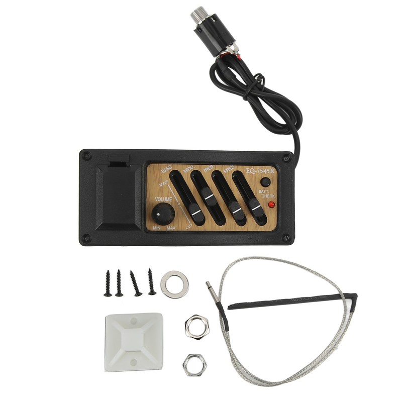 Acoustic Guitar Pickup Preamp Piezo 4 Band EQ Equalizer System