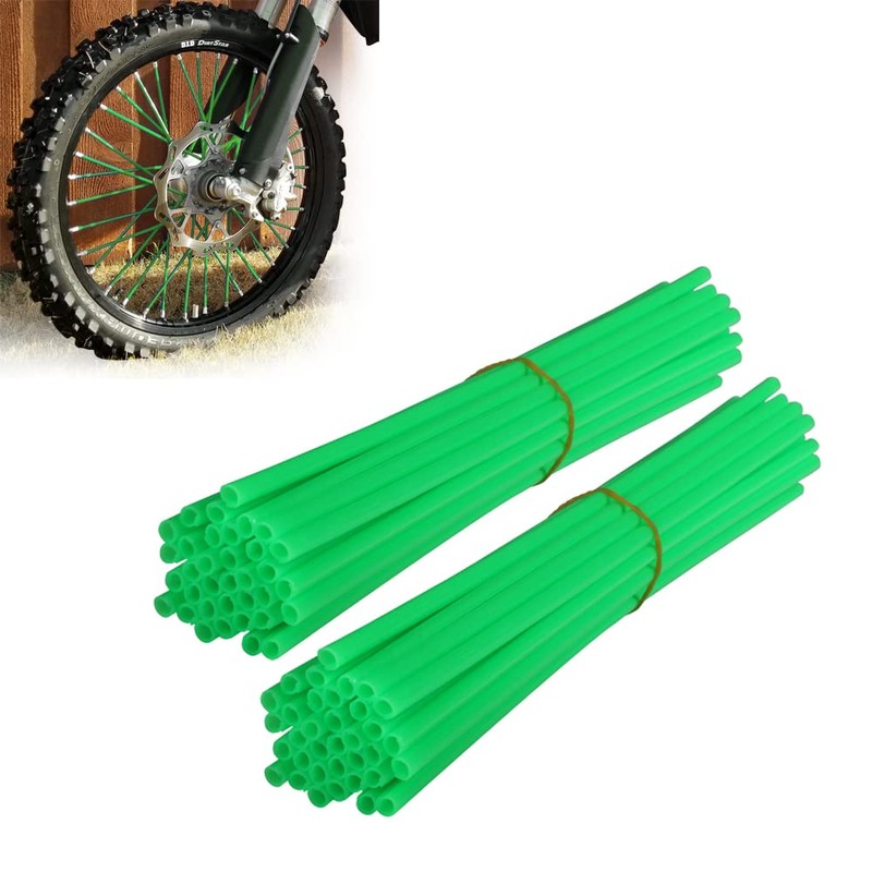 JFG RACING 72 Pcs Green Motorcycle Spoke Covers Guards For