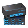 KVM Switch 3 Monitors 2 Computers, Reyoten 8K60Hz KVM Switches,3