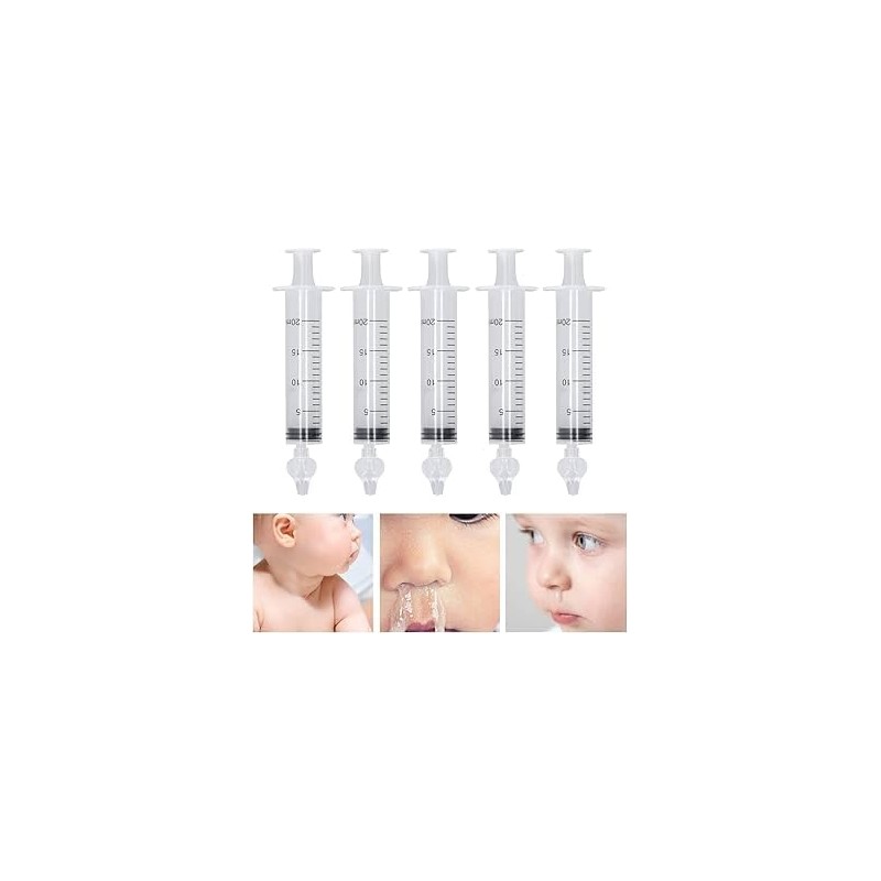 5 enjuagues nasales para bebes. 20 ml y Color transparente