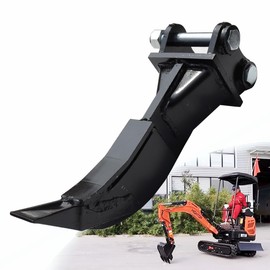 INTBUYING Mini Excavator Attachment Ripper Single Hook Backhoe Span: 3.54in Includes 2 Link Pins Ideal for Garden,Farm,Construction and Road Maintenance