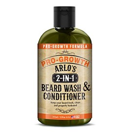 Arlo's Lavado y acondicionador para barba 2 en 1 12 oz. - Fórmula Pro Crecimiento