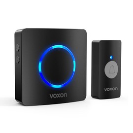 Wireless Doorbell, VOXON Waterproof Doorbell, Plug in Wireless Doorbell with 400M Wireless Range, Cordless Door Bell, LED Flash, 38 Melodies, 4 Level Volume, Mute Mode [Energy Class A+++]