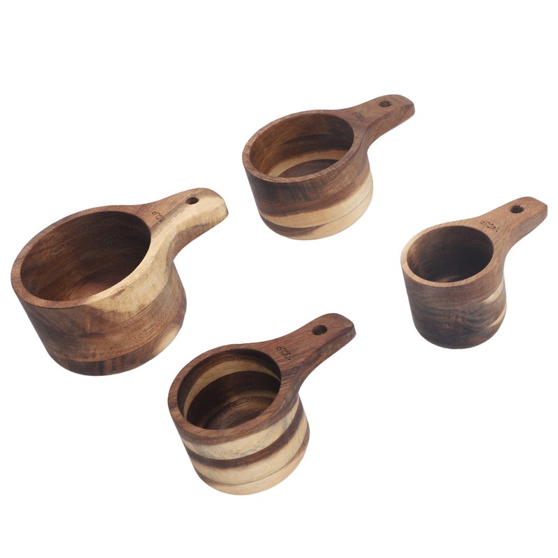 4PCS Measuring Cups Set Clear Scale Comfortable Handle Rounded Edges