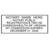 Hubco Purple 4913 Self-Inking Notary Stamp - Virginia