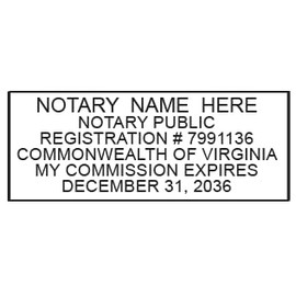Hubco Purple 4913 Self-Inking Notary Stamp - Virginia