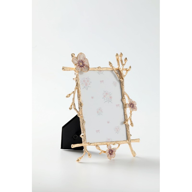 XinZhiRun Gold Frame,golden branches Textured Picture Frame,Vertical Display,Tabletop & Wall