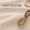 XOGUIBO Farmhouse Shower Curtain with Ruffle Hem Linen Beige Shower