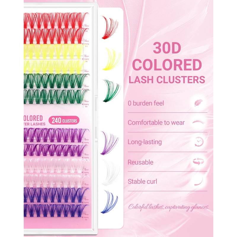 NAGARAKU Partial False Eyelashes, Dense Long Eyelashes, 3D Feel Up,