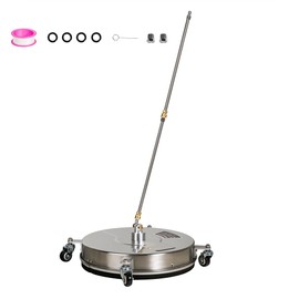 ANGLEWIDE Pressure Washer Surface Cleaner 19 Inch W/ 4 Wheels Stainless Steel Housing