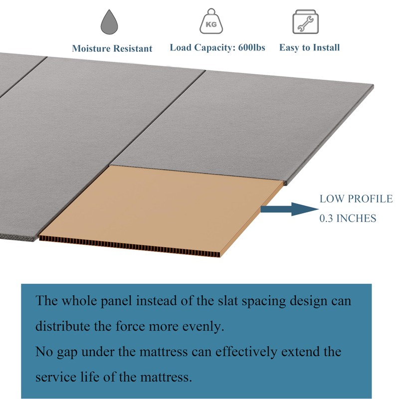 RLDVAY Bunkie Board Full(54x75), Improve Comfort and Support 8mm (Thickness),