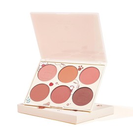 Paleta de rubor de 6 colores, tonos de rubor altamente pigmentados, paleta de rubor de maquillaje para rostro, apariencia de mujer de piel madura