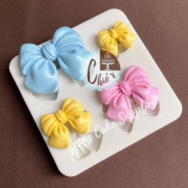 Unbranded Bows silicone mold, 4 cavities, 4 different sizes
