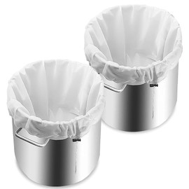 MaoNativey Pack of 2 Filter Bags Brew Bag, 66 x 55 cm Mesh Strainer Bag, Grain Bag, Press Bag, Reusable Brew Bag for Home Brew Apple Cider Cold Brew Hop Strainer Drawstring Bag