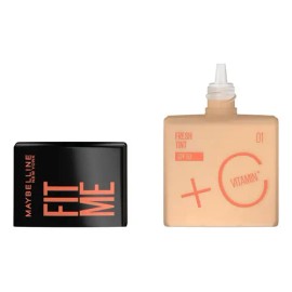 Maybelline Base Fit Me Fresh Tint 30ml, larga duración, alta cobertura, con protector solar