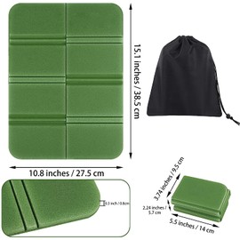 Voarge Pack of 4 Outdoor Foldable Thermal Seat Cushion Waterproof Seat Pad Insulating for Outdoor Garden Camping Picnic Hiking, Green, red, purple, blue