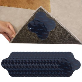 OSLEN Rug Grippers Pad Non Slip Rug Grips 18 PCS Grippers for Rug Reusable 8 * 8cm Rug Pads Grippers Anti Curling Carpet Grippers for all Types and Sizes of Rugs to Keep Your Rug in Place (18 Pack)