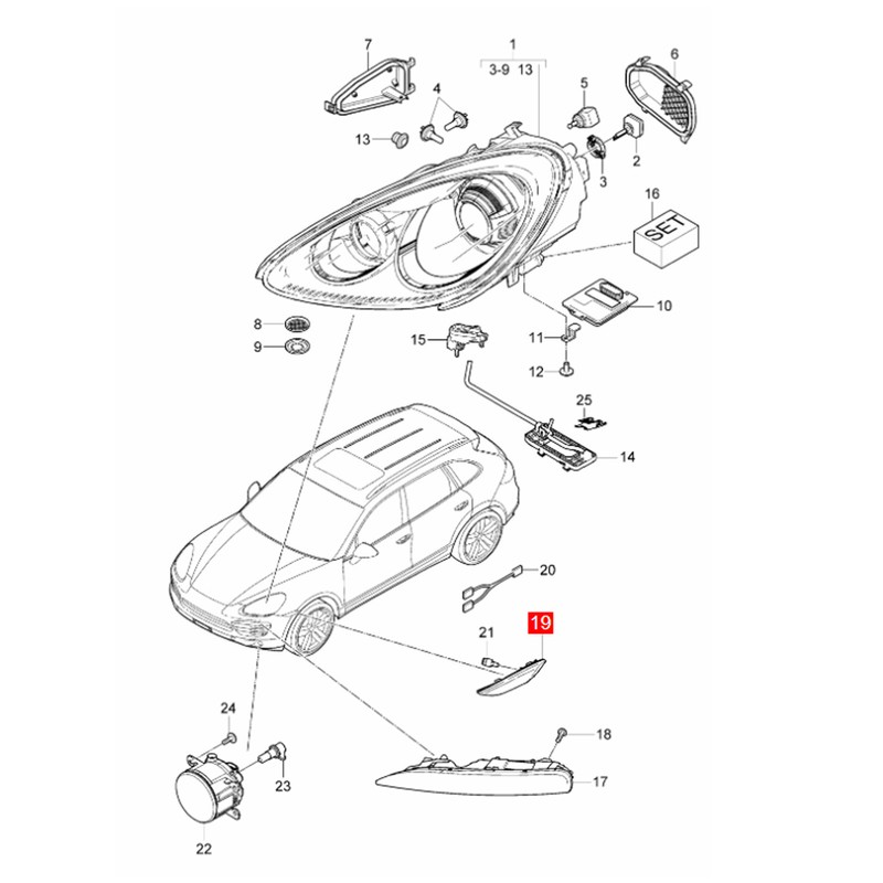 Front Bumper Side Marker Light Car Indicator Lamp Without Bulb