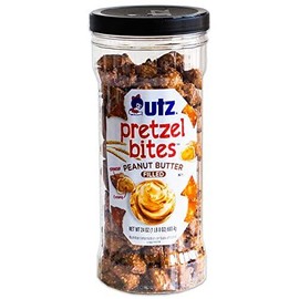 Utz Peanut Butter Filled Pretzel Bites Peanut Butter Filled Pretzels 24oz Barrel