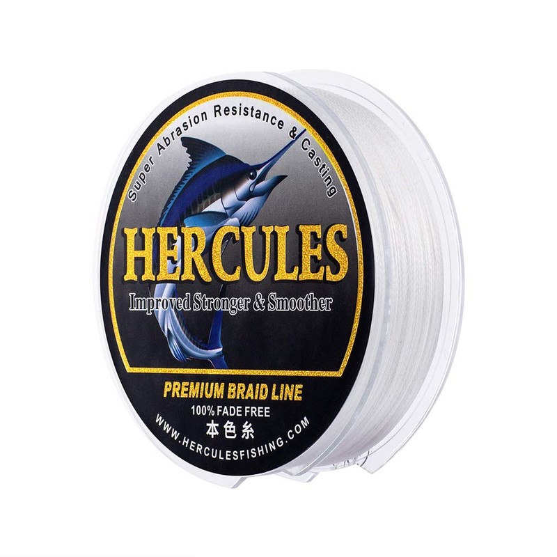 HERCULES Fade-Resistant Braided PE Fishing Line, 4 Strands, Long Casts,