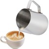 Anpro Milk Jug 350ml/12 fl.oz, 304 Stainless Steel Milk Pitcher,