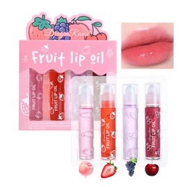 Moisturizing Lip Oil Lip Gloss Set, Long-lasting Clear Lip Gloss For Teenage Girls, Fruit Flavoured Lip Oil Plumping Lip, Lip Balm Liquid Lipstick for Girls and Women Lip Care