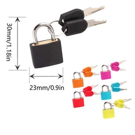 6 Pcs Suitcase Locks Heavy Duty Coated Padlock Suitcase Padlock Travel Luggage Bag Suitcase Security Shackle for School Gym Locker Luggage Suitcase Baggage Locks Filing Cabinets Toolbox