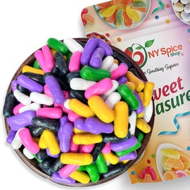NY Spice Shop Licorice Pastels - 1 Pound Mix Colored Chocolate Coated Licorice Flavored Crunchy Candy Bites Bulk - Perfect On the Go Snacks