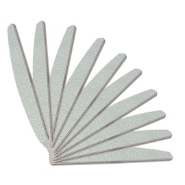 PROFICO 25 x Nail File Boat Grit 180/240 Premium Quality Nail File Set for Gel Nails Natural Nails Nail File Gel Nails for Manicure & Pedicure Nail File for Nail Salon (Grey (Zebra))