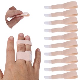 BOXOB 10pcs Buddy Straps for Fingers, Reusable Finger Buddy Splints Finger Protectors Tapes for Wounds Toe Loops Wraps for Injury Elastic Buddy Finger Wraps for Injured Finger Support