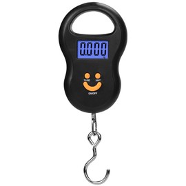 Toguma Fish Scale 50KG Hanging Scale Luggage Scale Weighing Scale with Comfortable Handle and Large Hook, Suitable for Home Farm Outdoor Hunting Fishing (Black)