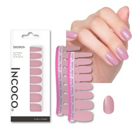INCOCO Nail Sticker, Just Stick, Gel Nail Style, Manicure, No Hardening Required, Hand Foot Nail, Quick Drying, Pedicure Nail Seal, Nail Tip, Sticker (Purple)