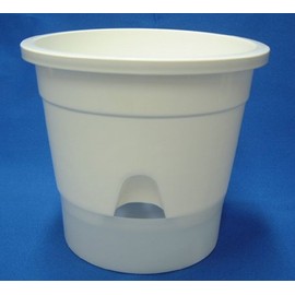 Bottom Water Supply Plastic Pot No. 5 with Translucent Saucer, Set of 1