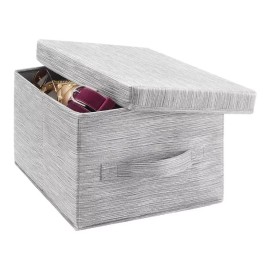 Whitmos Caja Con Tapa Organizador Closet Armable Organiza Armario Color Gris
